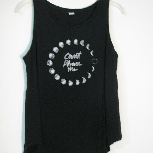 Old Navy Tops - * 2/$15 Old Navy Blue Tank Large Can't Phase Me Moon Moons Luxe Top